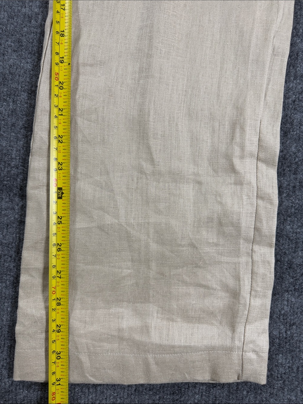 Nati Rio Wide Leg Linen Blend Pants in Beige - Picture 2 of 6